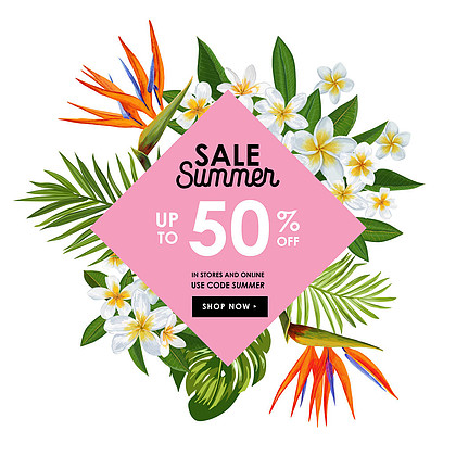 礼品花卉销售活动海报素材，免费下载助力营销